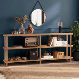 Olivara Large Wooden Display Unit in Atlantic Pine