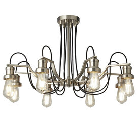 Olivia 8 Lights Pendant Light In Satin Silver