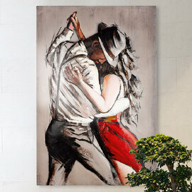 Omvara Metal Couple Dance Wall Art in Multicolour