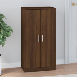 Oraibi Wooden Shoe Storage Cabinet With 2 Doors In Brown Oak