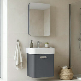 Orbit Wooden Wall Mounted Bathroom Furniture Set in Anthracite