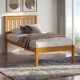 Orelix Wooden Single Bed in Antique Pine