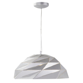Origami Dome Pendant Ceiling Light In Metallic Silver
