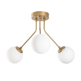 Orion 3 Light Metal Ceiling Light in Gold
