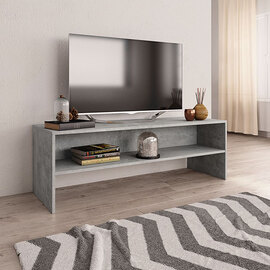 Orya Wooden TV Stand With Undershelf In Concrete Effect