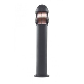 Outdoor Post Light 73cm In Black With Ridged Top
