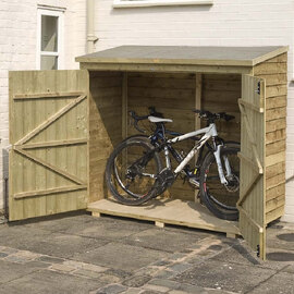 Omaha Wooden Garden Pent Bike Store In Natural