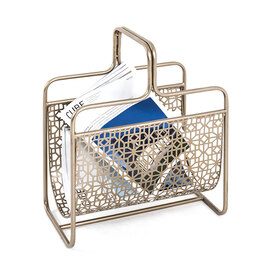 Oviedo Metal Magazine Rack In Gold
