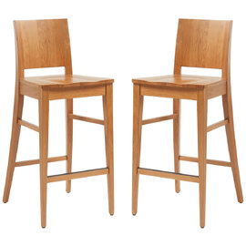 Owensboro Natural Wooden Bar Stools In Pair