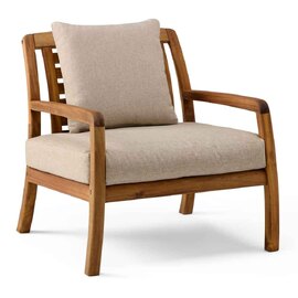 Ozone Wooden Lounge Chair in Natural