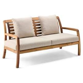Ozone Wooden Lounge 2 Seater Sofa in Natural