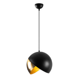 Pacman Metal Ceiling Pendant Light in Black and Vintage