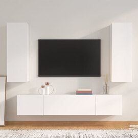 Paidi Wooden Living Room Furniture Set In White
