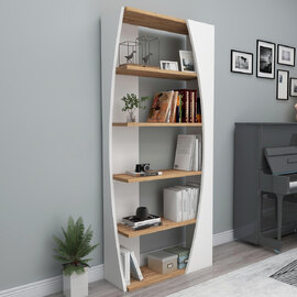 Palermo Wooden Display Unit in Atlantic Pine and White
