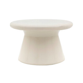 Palikir High Gloss Coffee Table Round In Cream