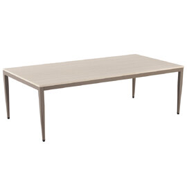 Palmerton Ceramic Rectangular Coffee Table In Matt Latte