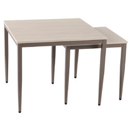 Palmerton Ceramic Square Nest Of 2 Tables In Matt Latte