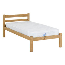 Pavia Wooden Single Bed In Natural Wax