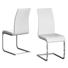 Paoli White Faux Leather Dining Chairs In Pair