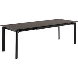 Papillion Ceramic Extending Dining Table With Black Legs - Fairbanks Black