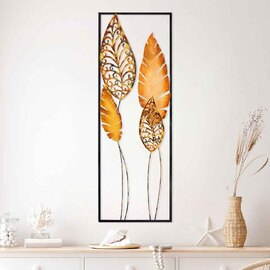 Parklane Metal Argent Leaf Wall Art in Gold and Black