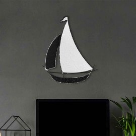 Parklane Metal Modernist Mariner Wall Art in Black and White