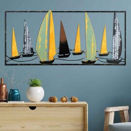 Parklane Metal Sails in Silhouette Wall Art in Multicolour