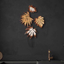 Parklane Metal Tropicana Wall Art in Brown and Gold