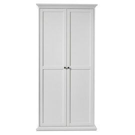 Paroya Wooden Wardrobe With 2 Doors In White