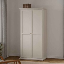 Paroya Wooden Wardrobe with 2 Doors in Cashmere