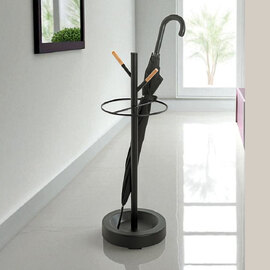Patchogue Metal Umbrella Stand In Black
