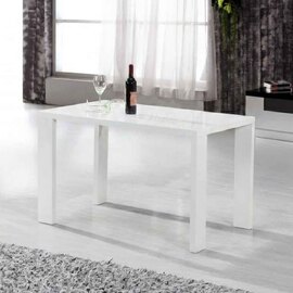 Paxton High Gloss Dining Table in White