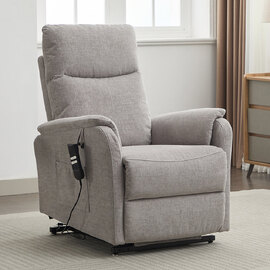 Payson Fabric Electric Recliner Chair In Cloud