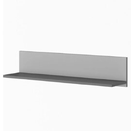 Pearl Wooden Wall Shelf In Matt Grey