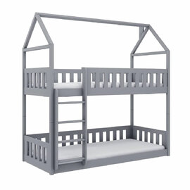 Pecos Wooden Bunk Bed Without Mattress In Grey