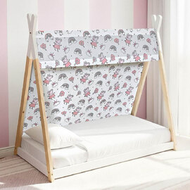 Peekskill Wooden Toddler House Bed In White