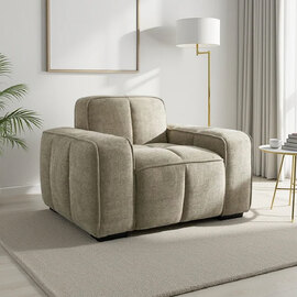 Pelaro Fabric 1 Seater Sofa in Beige