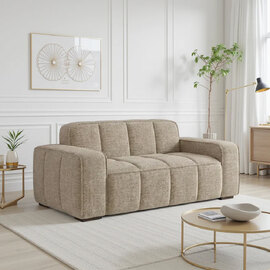Pelaro Fabric 2 Seater Sofa in Beige