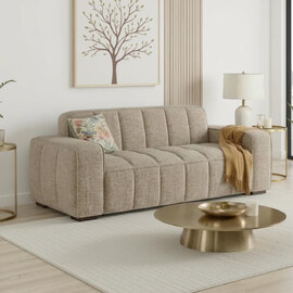 Pelaro Fabric 3 Seater Sofa in Beige