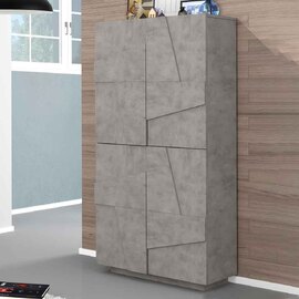 Pembroke Wooden Shoe Storage Cabinet With 4 Doors In Bronx Concrete