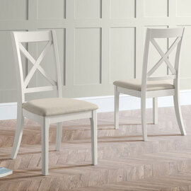 Pacari Grey Wooden Dining Chairs In Pair