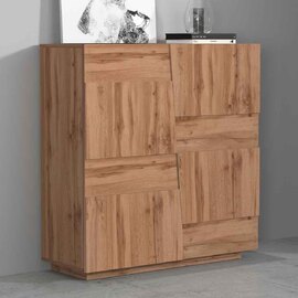 Pendleton Wooden Highboard With 4 Doors In Wotan Oak