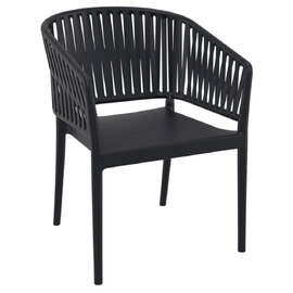 Penwell Polypropylene Outdoor Armchair In Black