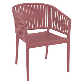 Penwell Polypropylene Outdoor Armchair In Marsala