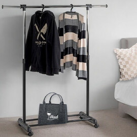 Peoria Metal Coat Stand In Chrome And Black