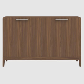 Peoria Wooden Sideboard With 2 Doors In Walnut
