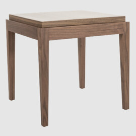 Peoria Wooden Square Lamp Table In Walnut