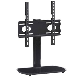 Perth 55'' Universal Swivel TV Stand Mount Bracket with Black Glass Base