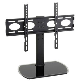 Perth 65'' Universal Fixed TV Stand Mount Bracket with Black Glass Base