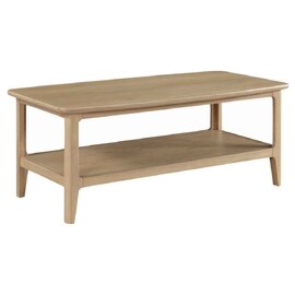 Petaluma Wooden Coffee Table With Undershelf - Oak